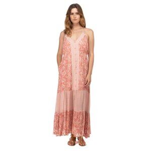 BTFL Womens Medium/Large Life Dress Mixed Print Maxi Dress Boho Flowy